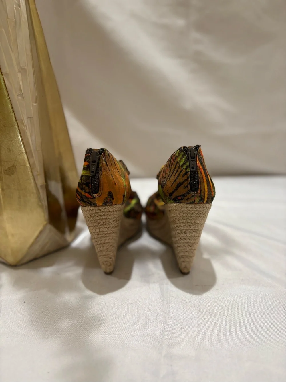 Carlos by Carlos Santana Multicolor Knotted Espadrille Wedge Sandals